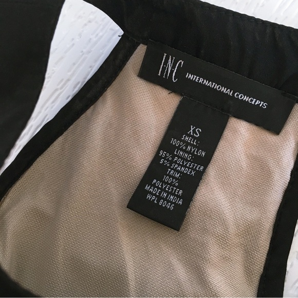 INC International Concepts Sequin Striped Sheer Halter Blouse Nylon Black XS - Picture 9 of 16